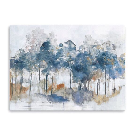 Maya Woods “Autumn Indigo” Landscape Wall Art Print on Classic Canvas - Picture 9 of 16